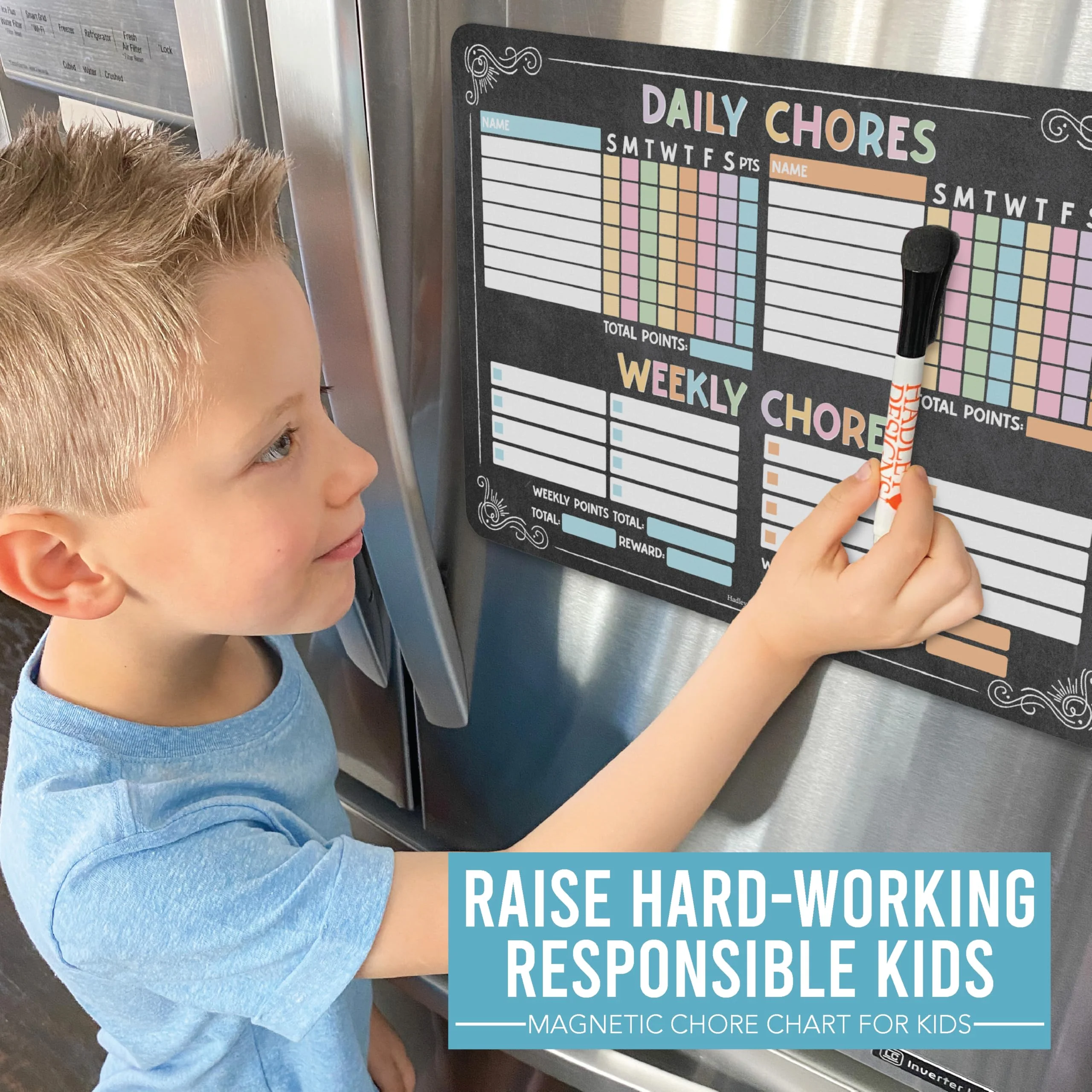 Colorful Chalk Large Chore Chart - Image 2