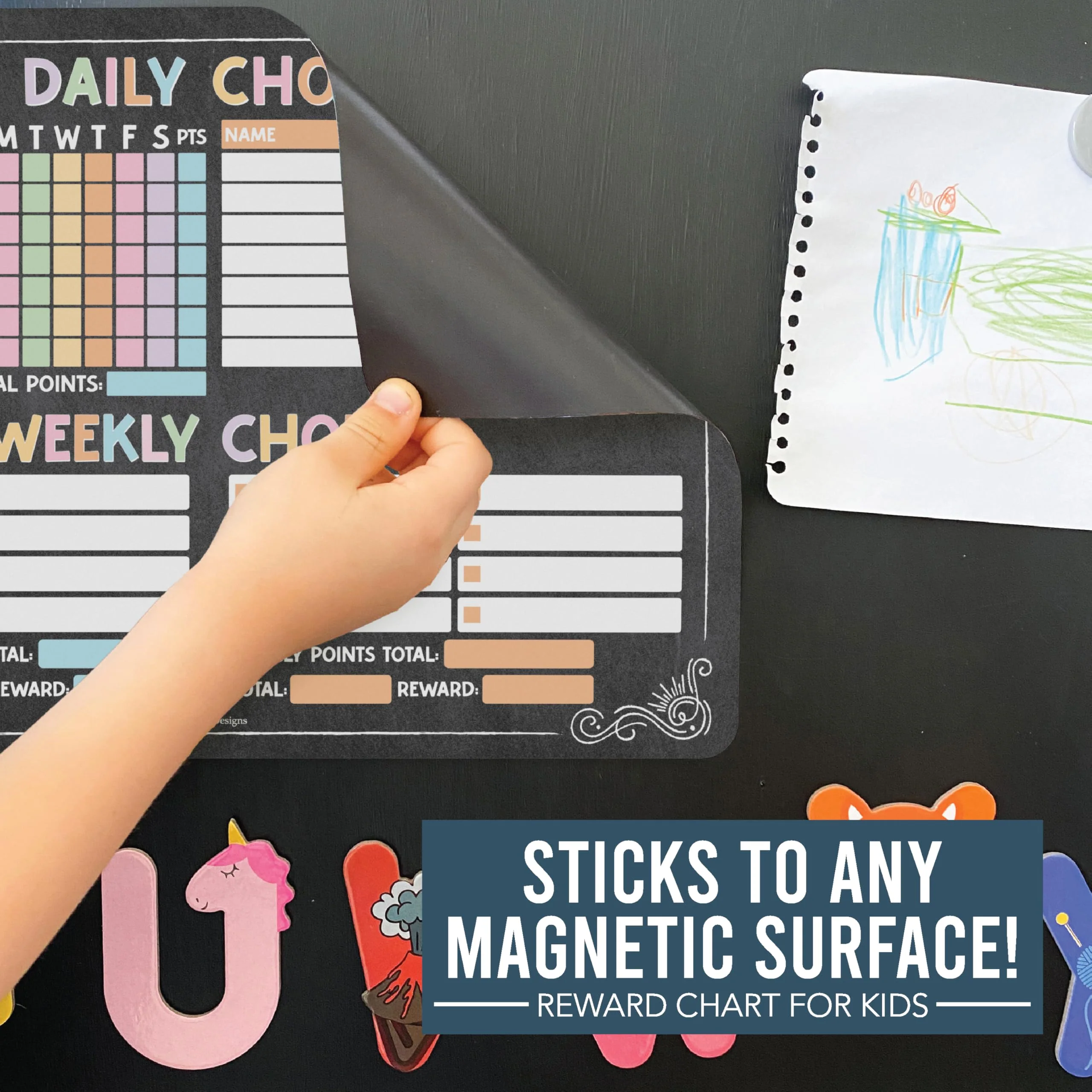 Colorful Chalk Large Chore Chart - Image 8