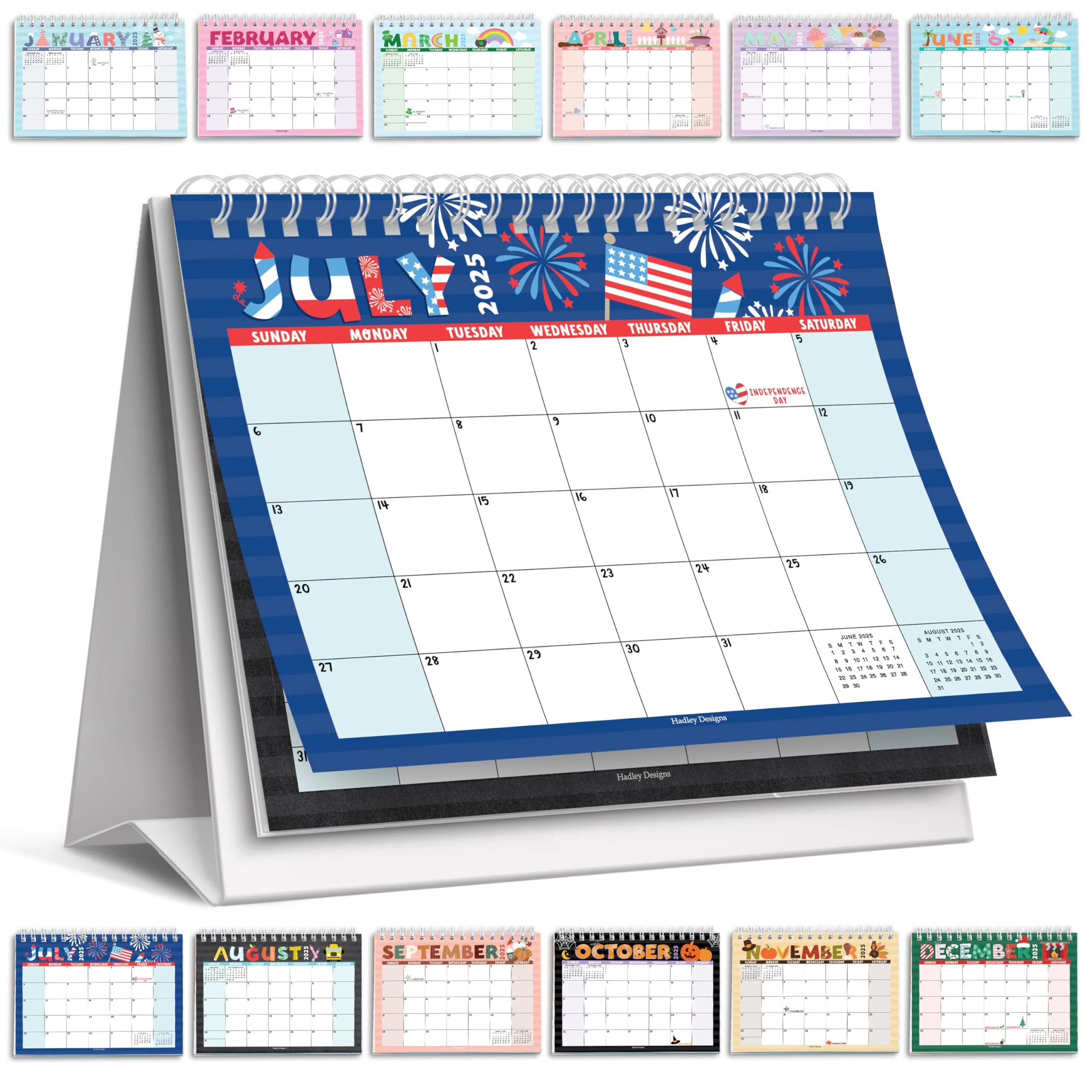 18 Month Standing Flip Desk Calendar: 2025-2026